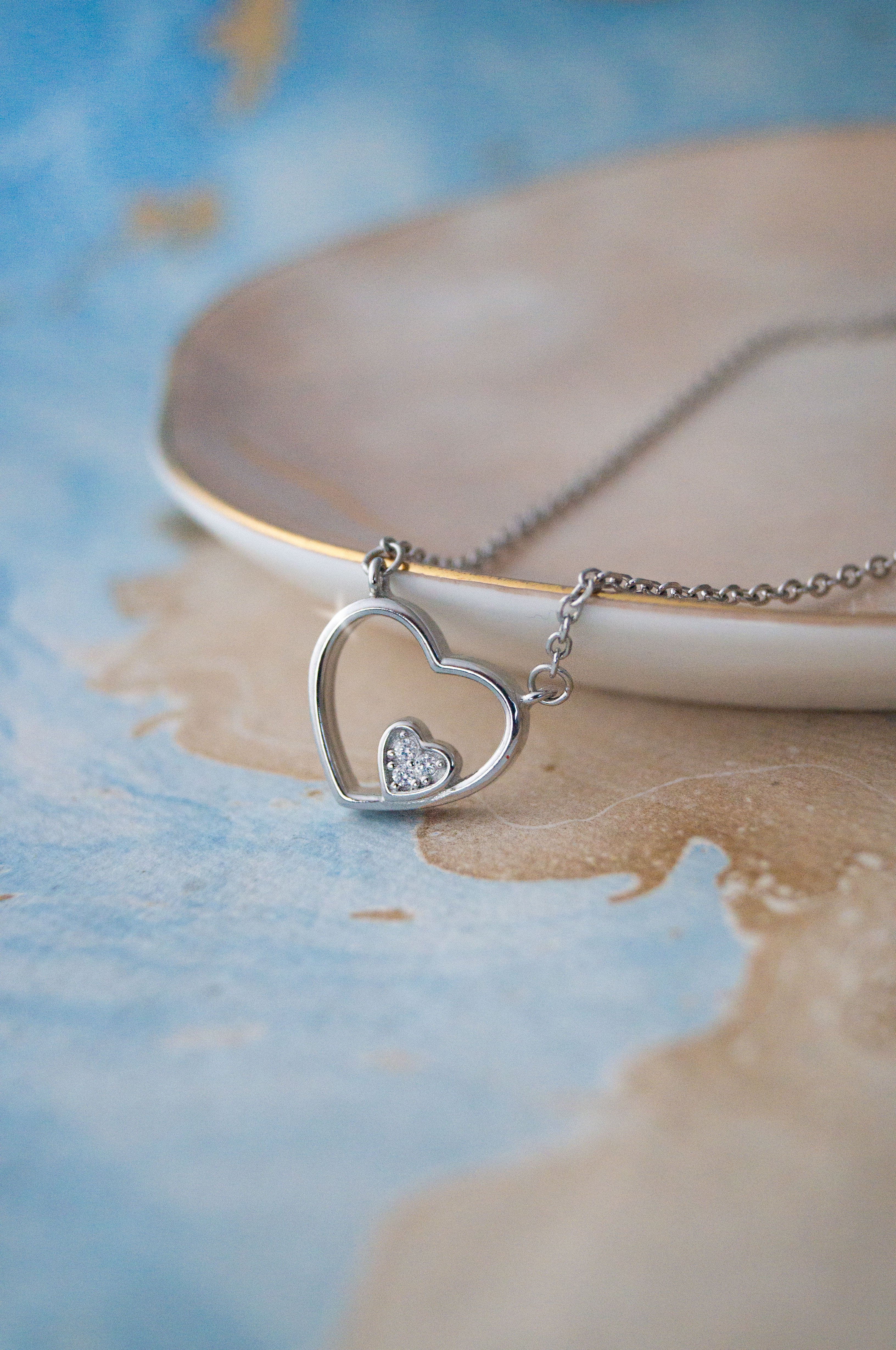 Sterling Silver Heart Locket Bracelet