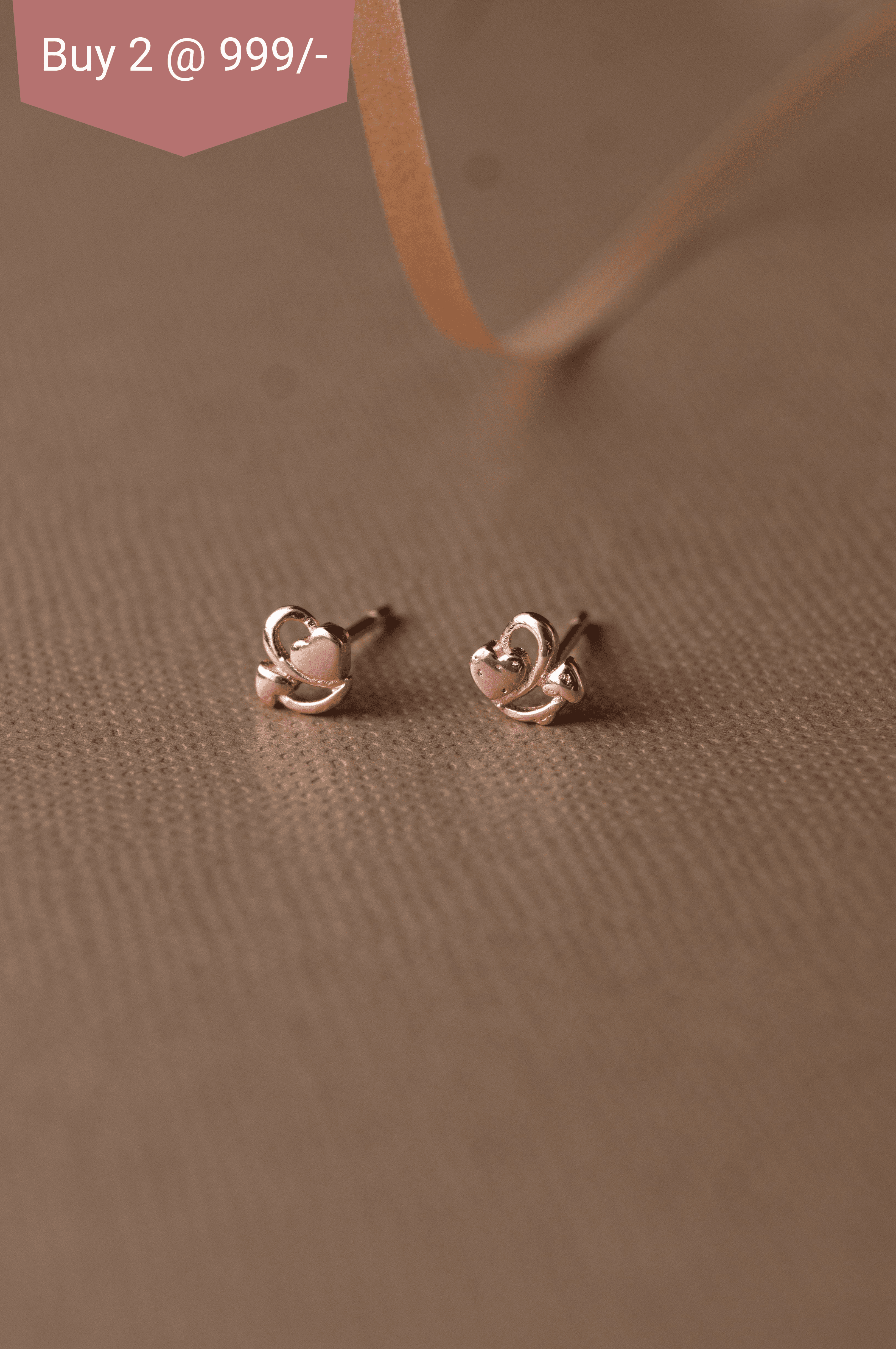 Ladies rose sale gold earrings