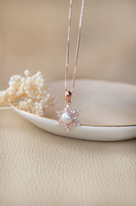 Pearl Celebration Rose Gold Plated Sterling Silver Pendant