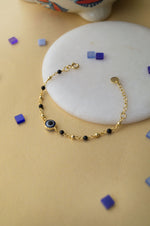 Evil Eye Gold Plated Sterling Silver Chain Kids Nazariya Bracelet