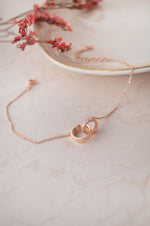 Eternally Linked Rose Gold Plated Sterling Silver Bracelet