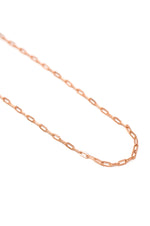 Classic Paper Clip Rose Gold Plated Sterling Silver Chain