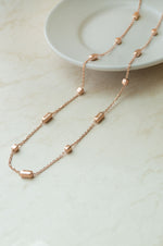 Cuboidal Game Rose Gold Plated Sterling Silver Chain