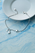 Playing With Stars Sterling Silver Chain Bracelet