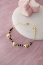 Heart Trails Gold Plated Sterling Silver Chain Kids Nazariya Bracelet