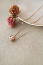 Loop Around Rose Gold Plated Sterling Silver Chain Necklace