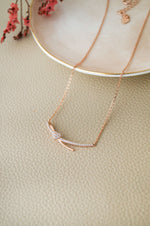 Smile With Your Heart Rose Gold Plated Sterling Silver Chain Necklace