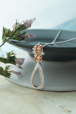 Garden Of Happiness Silver & Rose Gold Plated Sterling Silver Pendant