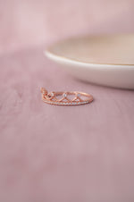 Royal Crown Rose Gold Plated Sterling Silver Ring
