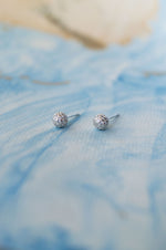 Tiny Studded Ball Sterling Silver Stud Earrings