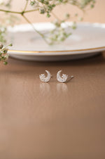 Star & Moon Sterling Silver Stud Earrings