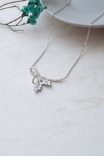 Luminous Knot Sterling Silver Chain Necklace