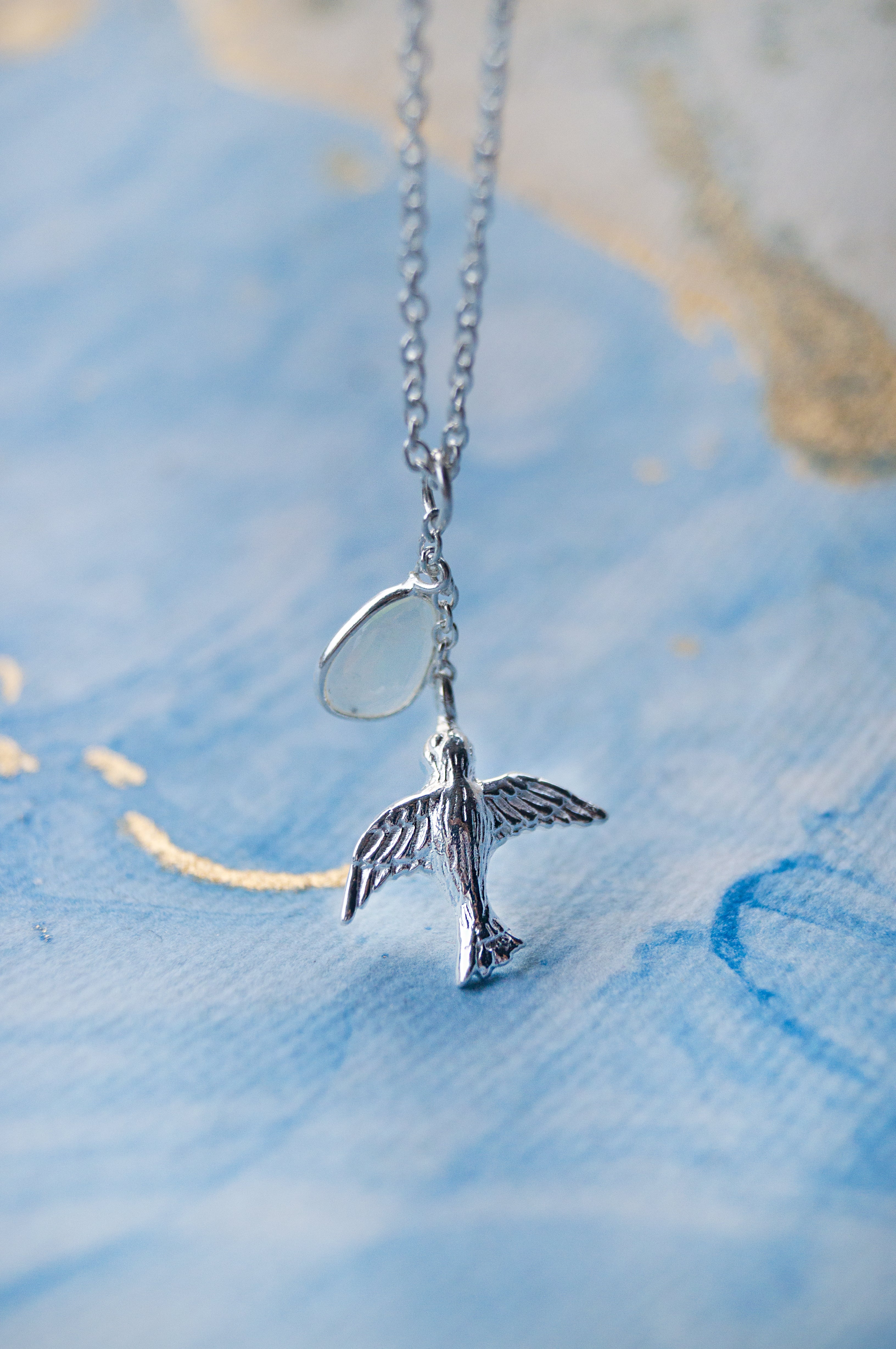 Flying Bird Necklace, Gold / Silver Dainty Small Bird Charm Necklace,  Jewelry Gift for Her, by Balance9 - Etsy