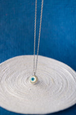 Petite Classic Evil Eye Sterling Silver Chain Necklace