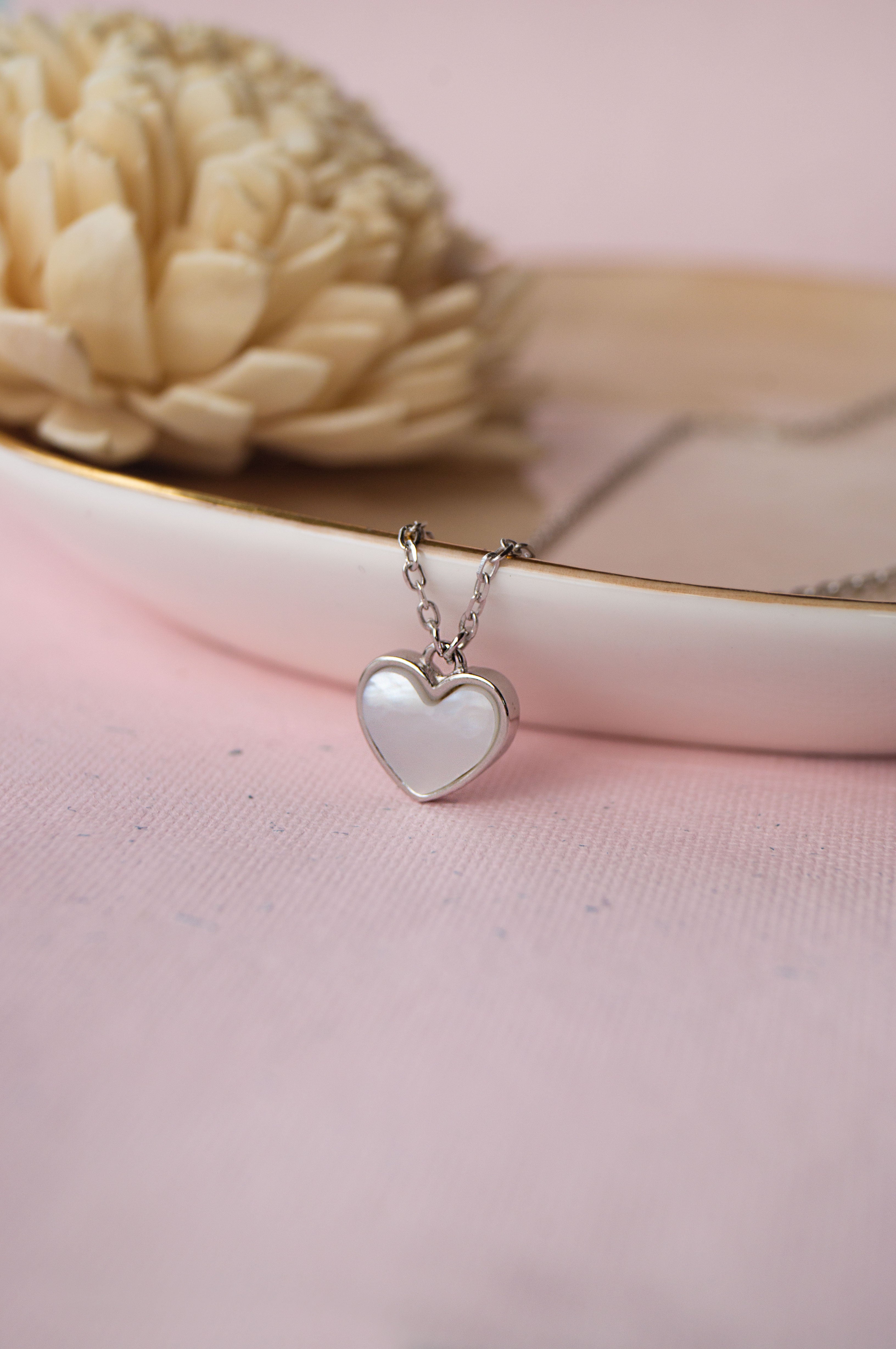 Personalized Heart Necklace | Gold - Silver | Wildflower + Co.