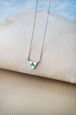 Lapiz Triangle Sterling Silver Chain Necklace