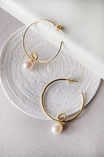 Oh-So-Pretty Gold Plated Sterling Silver French Hoop Earrings