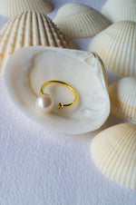 Classic Pearl Blush Gold Plated Sterling Silver Ring