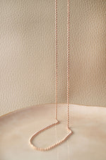 Shinning Tiny Balls Rose Gold Plated Sterling Silver Chain