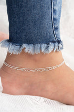 Intertwined Hearts Sterling Silver Anklet