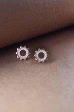 Dare-To-Shine Rose Gold Plated Sterling Silver Stud Earrings