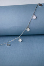 Charming Disks Charm Sterling Silver Chain Bracelet