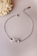 Pretty Infinity Sterling Silver Chain Bracelet