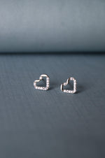 Twisted Heart Love Sterling Silver Earrings