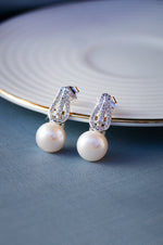 Blushing Pearl Sterling Silver Stud Earrings