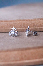 Three Way Glam Sterling Silver Stud Earrings