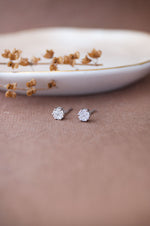 Itsy Bitsy Rose Gold Plated Sterling Silver Stud Earrings