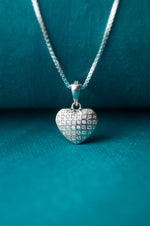 Check & Mate In Love Sterling Silver Heart Pendant