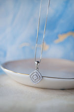 Ecentric Square Sterling Silver Pendant