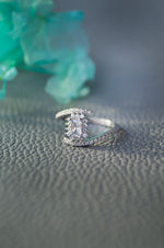 Bold & Elegant Solitaire Statement Sterling Silver Ring