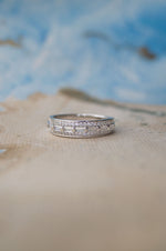 Gorgeous Linear Sterling Silver Band Ring