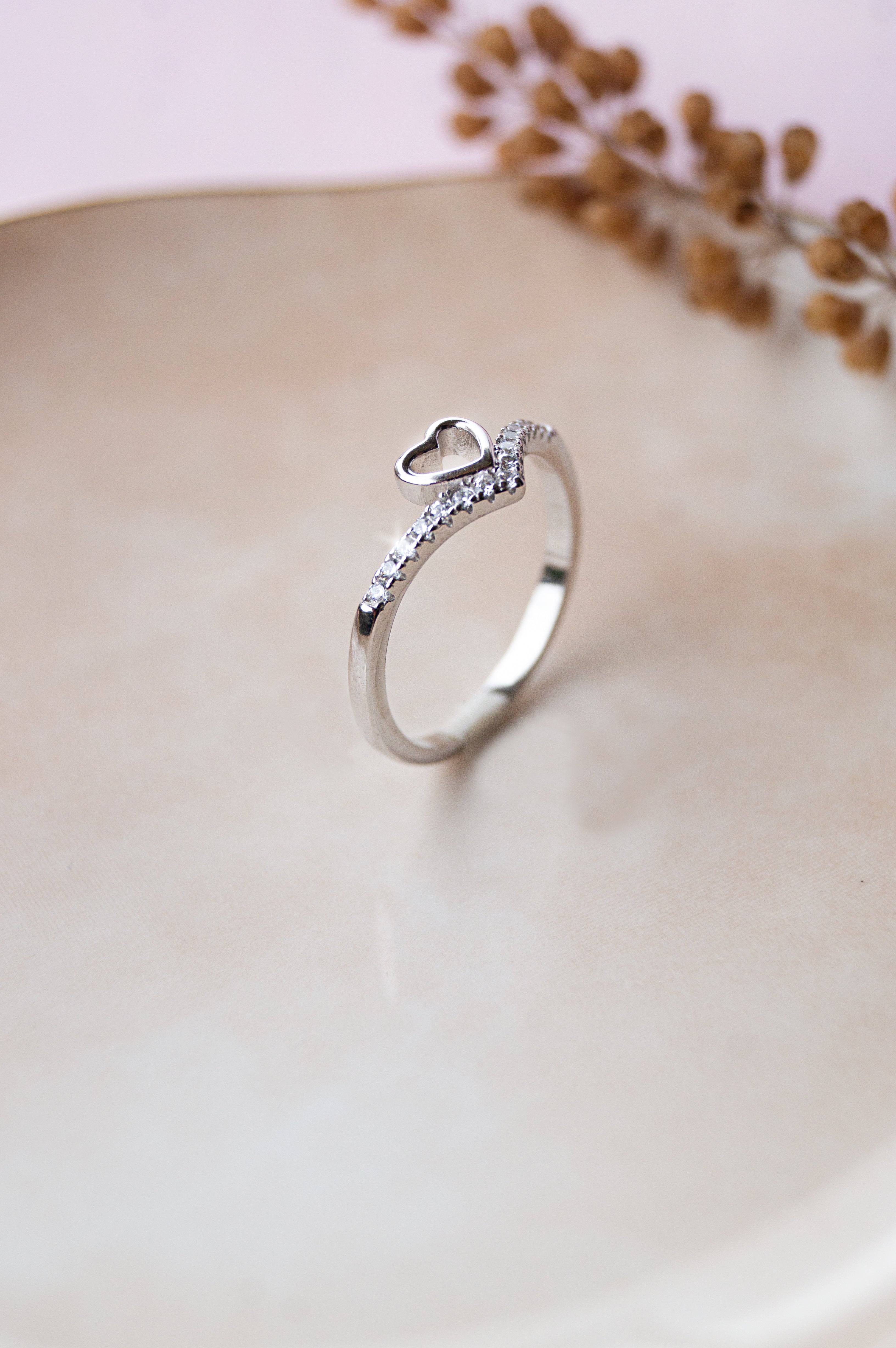 Silver Infinity Heart Shape Diamond Ring - 87839RHADSSSLRG – Rodgers The  Diamond Store
