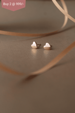 Pure Heart Rose Gold Plated Mini Sterling Silver Stud Earrings