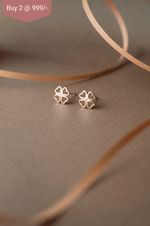 Lucky Hearts Rose Gold Plated Mini Sterling Silver Stud Earrings