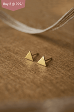 Simply Trio Gold Plated Mini Sterling Silver Stud Earrings